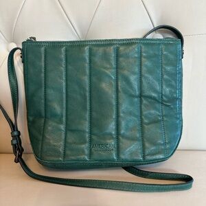 American Leather Co Green Crossbody Bag